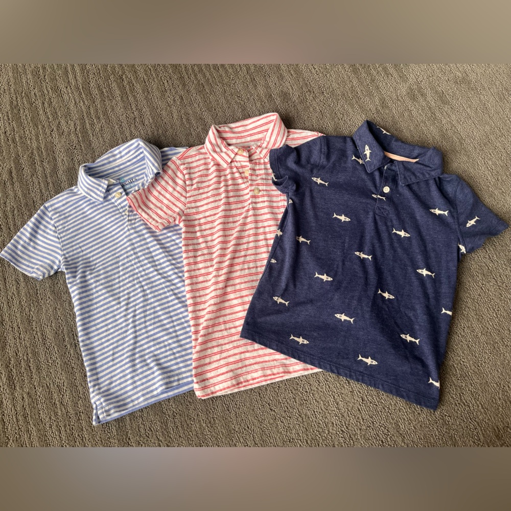 Three Boys polo shirts, excellent condition size 4/5